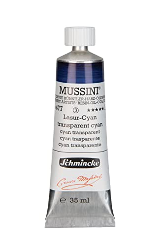 Schmincke Mussini Oils Translucent Cyan 35Ml Tube Series 3