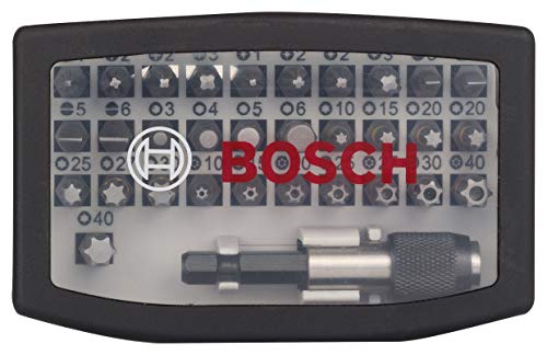 Set Bosch Professional Da 32 Pz. Di Bit Avvitamento (Accessorio Per Avvitatore A Impulsi, Set Bit Avvitatore)