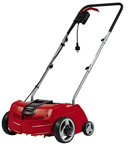 Einhell Gc-Es 1231/1 Scarificatore Elettrico (Tensione 230 V, Potenza 1200 W, Largh.31 Cm, 16 Coltelli, Diam. Ruote Ant. 180 Mm, Diam. Ruote Post. 100
