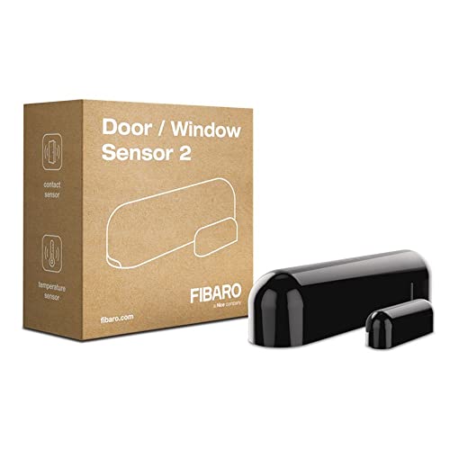 Fibaro Fgdw-002-3 Z-Wave Plus 2 Sensore Per Porta E Finistra, Nero