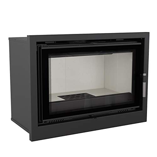 Kratki Inserto Camino A Legna Ventilato Arke 85, Caminetti Da Incasso 12 Kw, Termocamino Inserti 85 Cm, Inserto Camino A Legna Ventilato E Canalizzabi