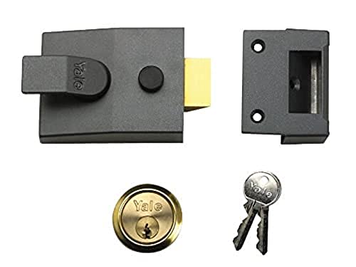 Yale Locks P89 Visi Pack - Serratura A Cilindro (60 Mm) Con Serratura A Scatto Interna, Finitura In Cromo Satinato