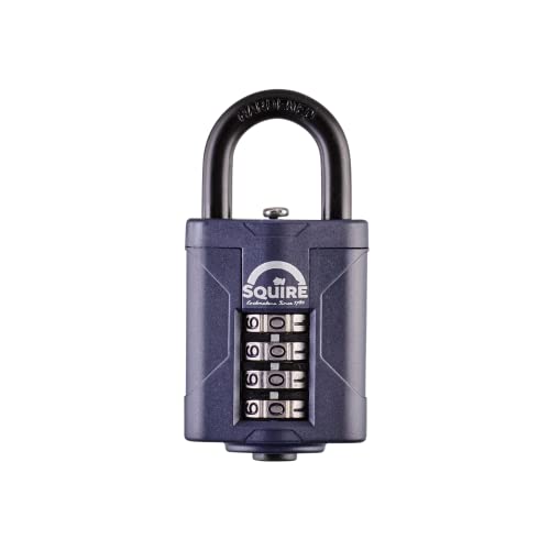 Lucchetto Pesante Squire (Cp40) - Grillo In Acciaio Più Duro - Lucchetto A Combinazione A 4 Ruote - Acciaio Legato Per Resistenza Alla Corrosione - Se