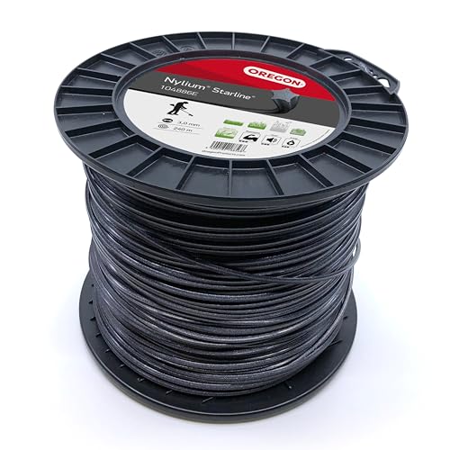 Oregon Filo Per Decespugliatore A Forma Di Stella Con 5 Bordi Taglienti, In Nylon Professionale Arricchito Con Particelle Di Alluminio, 3 Mm - 240 M, 