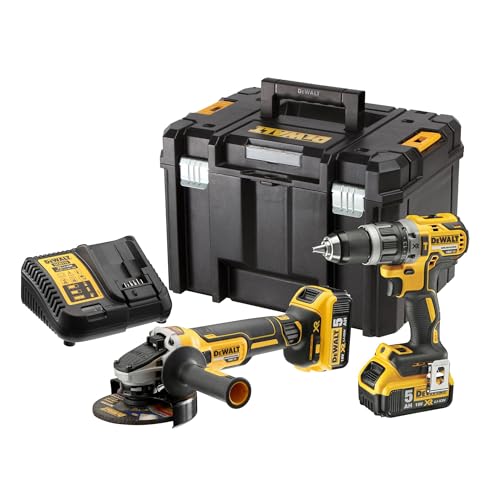 Dewalt Kit Composto Da Dcd796 Trapano 2 Vel+ Dcg405 Smerigliatrice 125Mm + 2 X Xr 18V 5Ah, Dck2080P2T-Qw