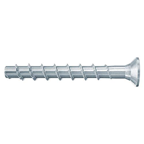 Fischer Ultracut Fbs Ii 6 X 80/25 Sk Vite Per Cemento Per Il Fissaggio Di Binari, Profili In Metallo, Tubi In Calcestruzzo, 100 Pezzi, Art. N. 546385,