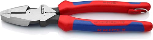Knipex Pinza Universale Tipo Forte "Lineman'S Pliers" Modello Americano Bonderizzata Nera, Incorporato Per Agganciare Una Protezione Anticaduta 240 Mm