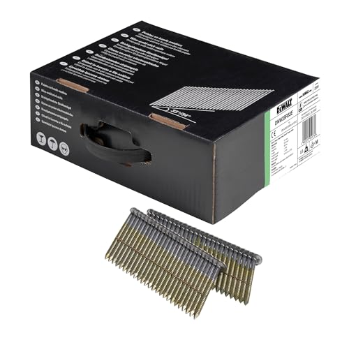 Dewalt Chiodi A 34 Gradi Per Chiodatrice A Batteria, 2,8 X 63 Mm Anello, 2200 Pezzi, Dnw28R63E