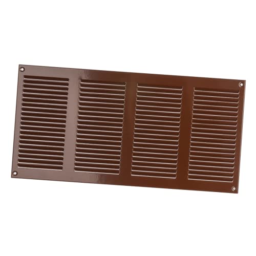 400X200Mm Griglia Di Ventilazione Con Zanzariera - Griglie D'Aerazione In Metallo - Acciaio, Marrone