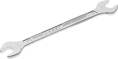 Hazet Chiave Aperta Doppia 450N-12X13 Cromata, Larghezza Tra Le Ganasce: 12 X 13 Mm | Posizione Delle Ganasce: 15° | Albero Con Profilo A T Doppio Haz