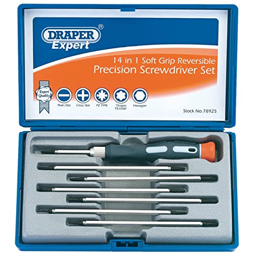 Draper Expert 78925 - Set Di Cacciaviti Di Precisione Reversibili 14 In 1