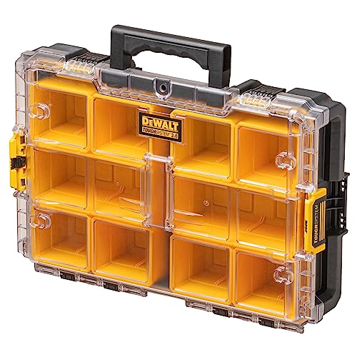 Dewalt Dwst83394-1 - Toughsystem 2.0 Organiser Con Coperchio Trasparente. Chiusure Intuitive, Facili Da Usare E Che Fanno Risparmiare Tempo Per Colleg