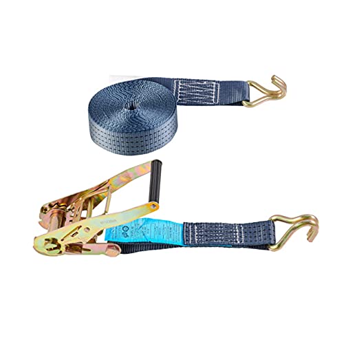 Masidef B34412 Connex B34412-Fettuccia Piatta Con Cricchetto Tendi-Cinghia E Gancio, 50 X 8000 Mm, En12195-2, Carico Massimo 4000 Kg Nella Reggiatura,
