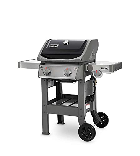 Weber Barbecue A Gas Spirit Ii E-220 Gbs Nero Fornello Laterale Bbq Da Giardino