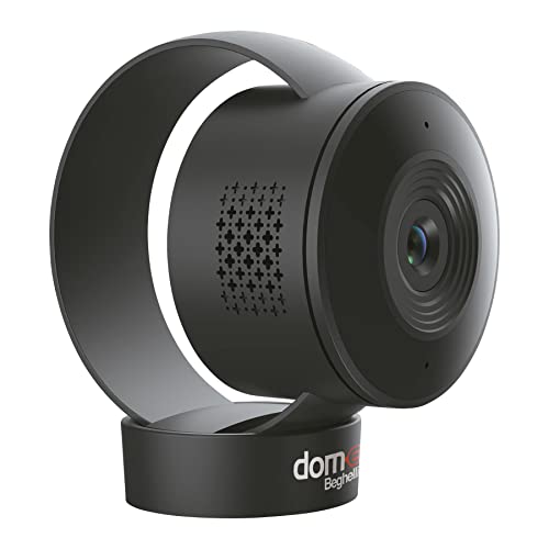 Beghelli - Webcam Full Hd 1080P, Telecamera Wifi Interno, Controllo Remoto, 2Mp, Orientabile, Visione Notturna, Sensore Movimento, App Dom-E, Audio Su