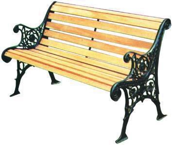 Blinky 9694030 Panchine, Ghisa/Legno, Nero