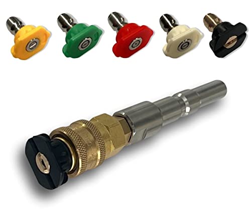M&M Smartek Nipplo Rapido D12 Per Nilfisk D12 Neptune Kew Alto Wap + 5 Ugelli In Acciaio Inox A Collegamento Rapido