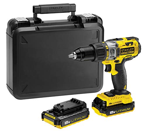 Stanley Fatmax Fmc625D2-Qw Trapano Avvitatore A Percussione 108 W, Nero Giallo, 23 X 5.5 X 22 Cm 1.8 Kg