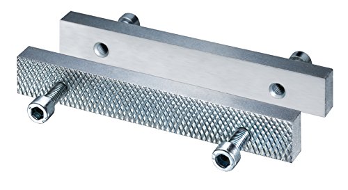 Ganasce Intercambiabili, In Acciaio Temprato, Zincato – Curve E Intercambiabili, Con Un Lato A Coste E Un Lato Liscio, Adatto Per Morsa, 140 Mm