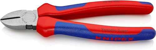 Knipex Tronchese Laterale Per Meccanica Bonderizzata Nera, Rivestiti In Materiale Bicomponente 180 Mm (Confezione Self-Service/Blister) 70 02 180 Sb