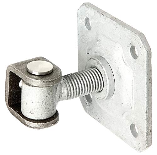 Alberts 418403 Bandella Per Cancelli | Con Piastra Da Avvitare |, Vite Ad Occhiello Zincata A Caldo, Perno Di Collegamento E Anello Di Sicurezza In Ac