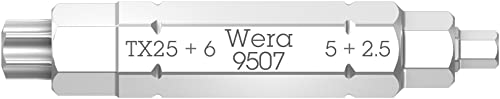 Wera - 05073202001 - Inserto 4-In-1, 9507 Sb, 4-In-1 - Inserto 2, 2.5; 5; 6 X Tx 25 X 37 Mm