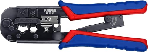 Knipex Pinza Per Connettori Modulari Tipo "Western" Brunita, Rivestiti In Materiale Bicomponente 190 Mm (Confezione Self-Service/Blister) 97 51 10 Sb