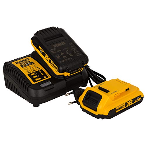 Dewalt Kit 2 Batterie Da Pista Xr 18V Li-Ion 2Ah E Caricabatteria Da Pista Xr 10.8V - 14.4V - 18V Li-Ion, Multicolore