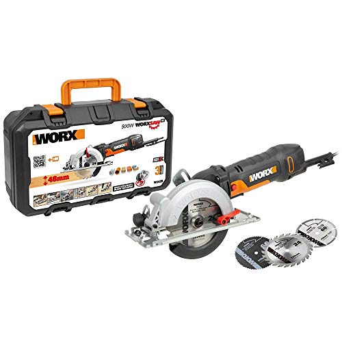 Worx Wx439 Sega Circolare Compatta Ad Immersione 120Mm - 500W - Taglio 45°
