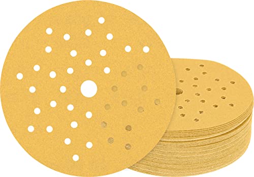 Bosch Home And Garden Expert C470 Carta Abrasiva Vernice E Legno Duro Per Levigatrici Rotorbitali Multiforo Confezione Da 50 Unità, Giallo, Diametro 1