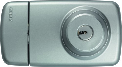 Abus 532962 - Serratura Supplementare Per Porta 7025 S, Con Cilindri Esterno E Interno, Colore: Argento