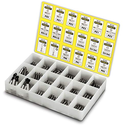 Stanley 1 68 741 - Punte Ad Inserto Assortite 200 Pozi/Phillips/Sl