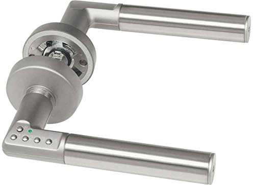 Assa Abloy Maniglia Con Sblocco Tramite Codice Per Porte, Alimentata A Batteria, D8812H000 Grigio, Apertura Con Mano Destra
