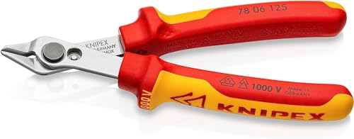 Knipex Electronic Super Knips Vde Isolati Con Manici Rivestiti In Materiale Bicomponente, Collaudati Vde 125 Mm (Confezione Self-Service/Blister) 78 0