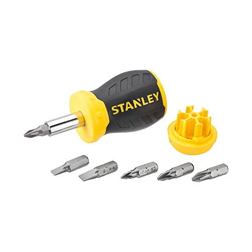 Stanley 0-66-357 Cacciavite Portainserti Magnetico, Set Di 6 Inserti, Nano