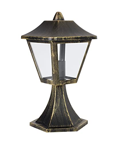 Ledvance Endura Classic Tradition Alu Lampioncino Da Esterno, Nero E Oro