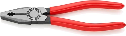 Knipex Pinza Universale Bonderizzata Nera, Rivestiti In Resina Sintetica 180 Mm 03 01 180 Ean