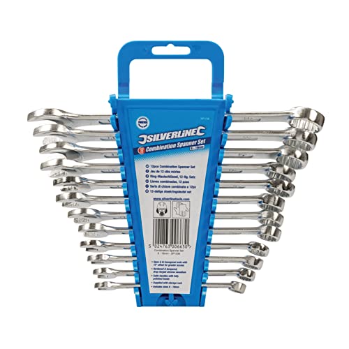 Silverline Sp1236, Set Di Chiavi Combinate 12 P.Zi 8 - 19 Mm