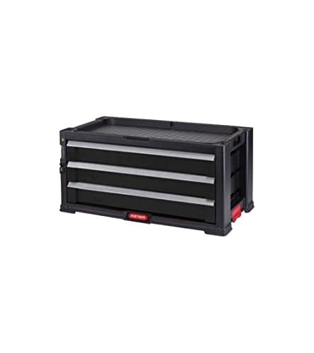 Keter Ket237791 237791 Carrello Portautensili Con 3 Cassetti, Nero