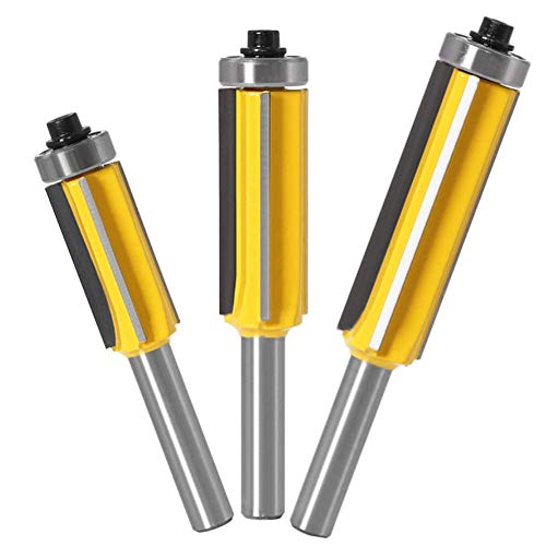 Wsoox 8Mm Gambo 3 Pezzi Fresa Set Con Cuscinetto Per Lavorazione Del Legno