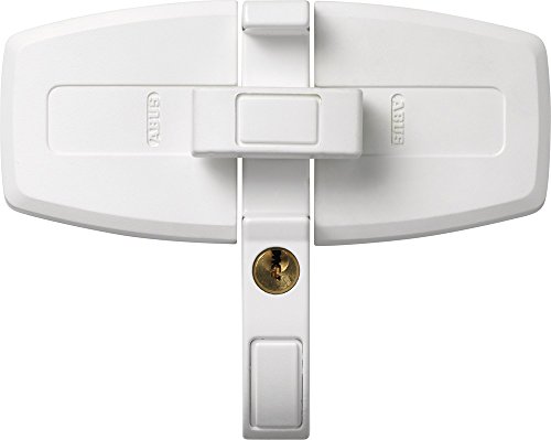 Abus Dfs95 Al0145 Serratura Per Finestre, Sistema Di Sicurezza Per Finestre A Due Ante, Chiave Maestra, Livello Di Sicurezza: 10, 31721, Bianco