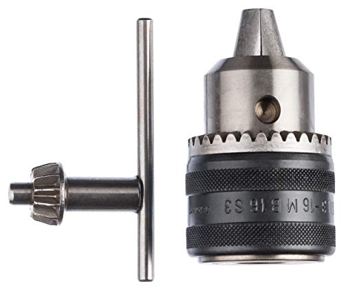 Bosch Professional 1X Mandrino A Cremagliera Fino A 16 Mm (Campo Di Serraggio 3.0-16.0 Mm, Per Attacco Utensile B-16, Chiave Di Ricambio A, Con Rotazi