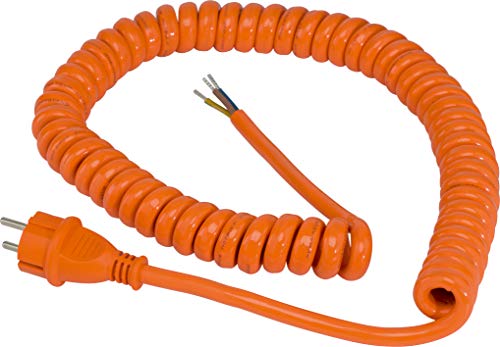 As - Schwabe Cavo Di Collegamento A Spirale, 1 M, Lunghezza Di Base, Estensibile Fino A Circa 5 M, Cavo Per Cantiere H07Bq-F 3G1,5 In Poliuretano 230 
