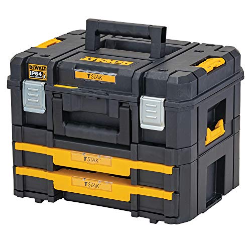 Dewalt Dwst83395-1 , Tstak Combo Ii+Iv - Combinazione Unità Porta Elettroutensili Tstak Ii + Unità Doppio Cassetto Tstak Iv Spessore Materiale: 2,8 Mm