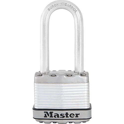 Master Lock Lucchetto Ad Alta Sicurezza [Chiave] [Acciaio Laminato] [Esterno] [Archetto L] M1Eurdlh - Ideale Per Portali, Garage, Sconto