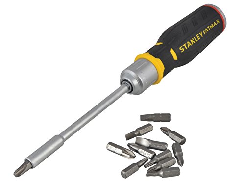 Stanley Fatmax Fmht0-62690 Cacciavite Portainserti A Cricchetto, Set Di 12 Inserti, Standard