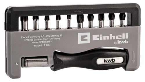 Kwb By Einhell 12 Pezzi Handy Bitbox Impact Trapano Avvitatore A Batteria (Punte Magnetiche In Acciaio Tq60 Con Portapunte E Maniglia)