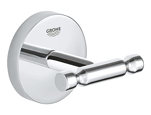 Grohe Start Cosmopolitan Quickfix, Gancio Per Accappatoio (Metallo, Fissaggio Nascosto, Viti E Tasselli Inclusi, Montaggio Facile Quickglue), Misura 5