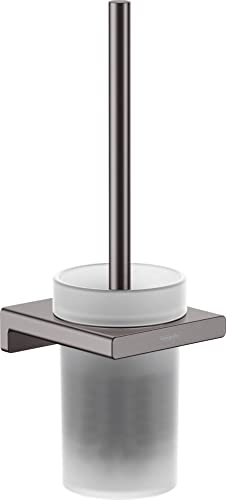 Hansgrohe Addstoris Porta Spazzola Wc A Parete, Cromo Nero Satinato, 41752340