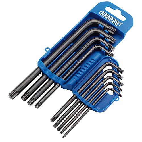 Draper Tx8/9/B Tx-Star Key Set, Blu, Pezzi